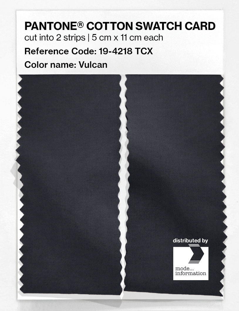 Product image 2 of the product “PANTONE® COTTON SWATCH CARD 19-4218 TCX Vulcan ”