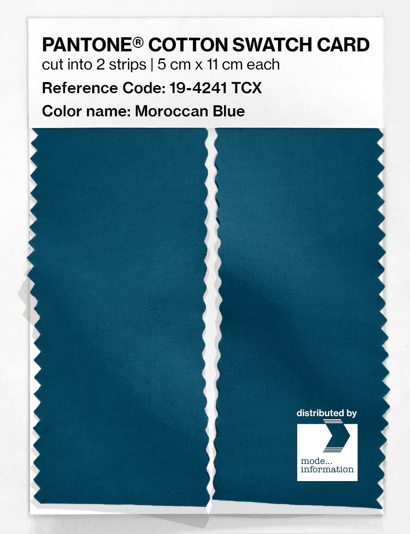 Product image 2 of the product “PANTONE® COTTON SWATCH CARD 19-4241 TCX Moroccan Blue ”