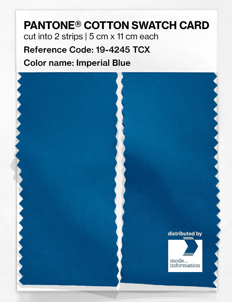Product image 2 of the product “PANTONE® COTTON SWATCH CARD 19-4245 TCX Imperial Blue ”