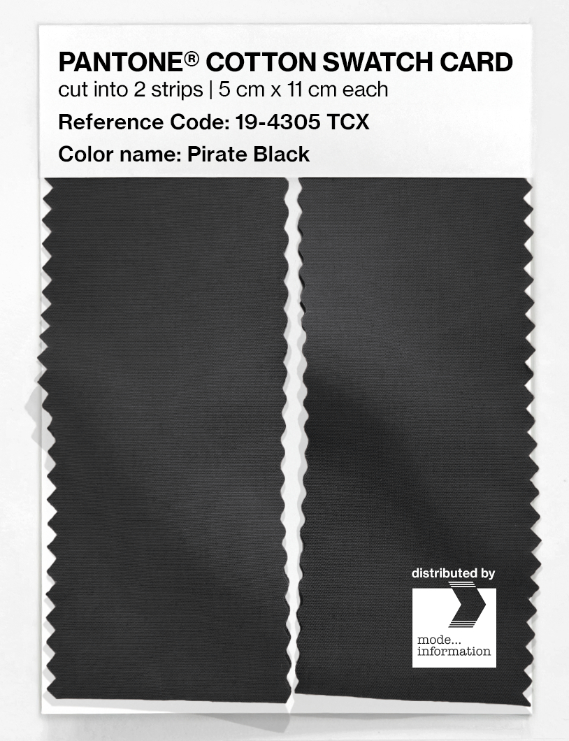 Product image 2 of the product “PANTONE® COTTON SWATCH CARD 19-4305 TCX Pirate Black ”