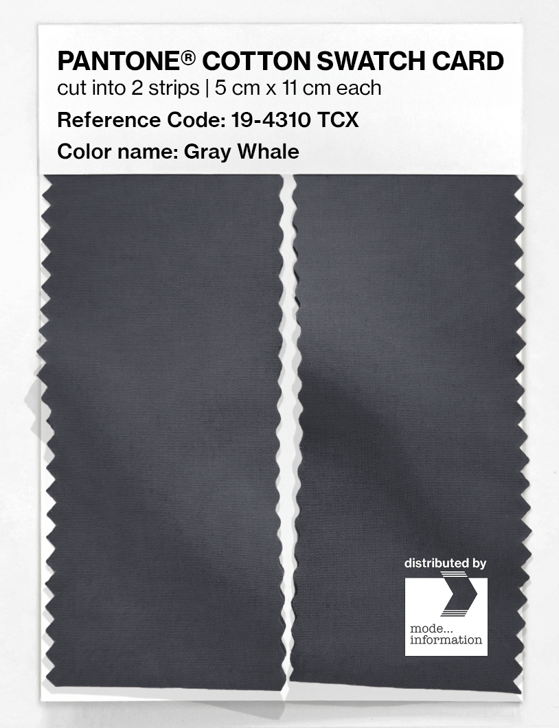 Product image 2 of the product “PANTONE® COTTON SWATCH CARD 19-4310 TCX Gray Whale ”