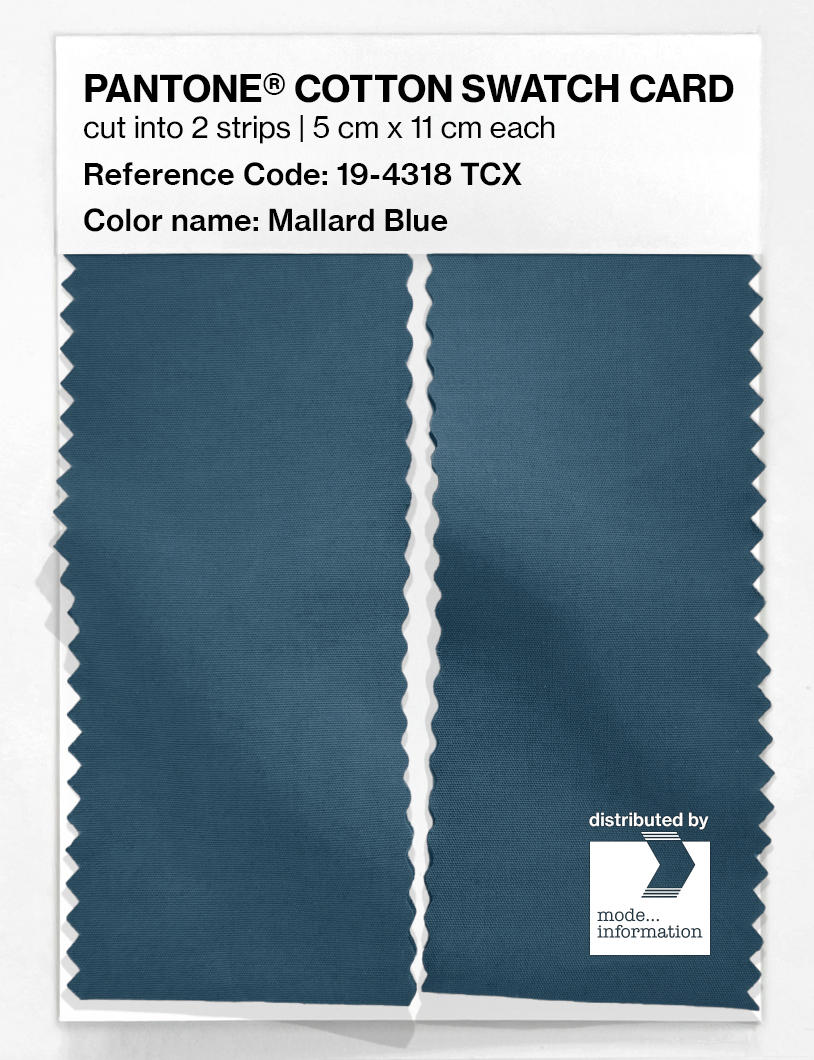 Product image 2 of the product “PANTONE® COTTON SWATCH CARD 19-4318 TCX Mallard Blue ”