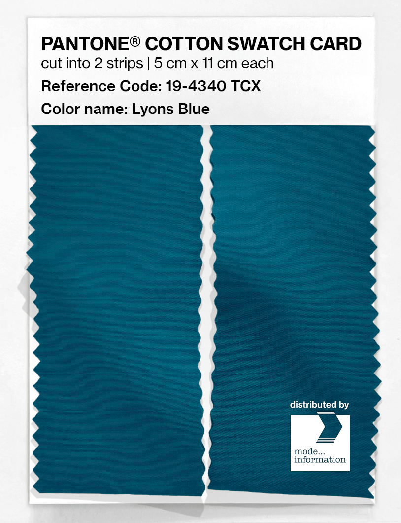 Product image 2 of the product “PANTONE® COTTON SWATCH CARD 19-4340 TCX Lyons Blue ”
