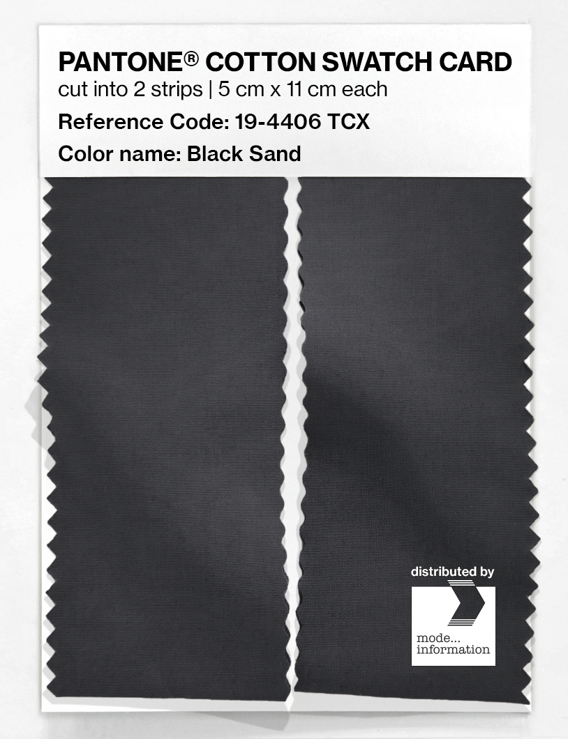Product image 2 of the product “PANTONE® COTTON SWATCH CARD 19-4406 TCX Black Sand ”