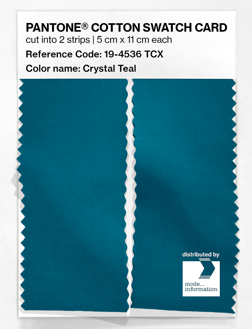 Product image 2 of the product “PANTONE® COTTON SWATCH CARD 19-4536 TCX Crystal Teal ”