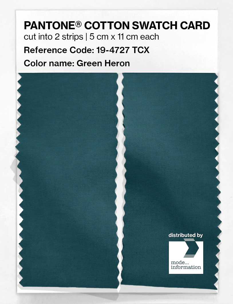 Product image 2 of the product “PANTONE® COTTON SWATCH CARD 19-4727 TCX Green Heron ”