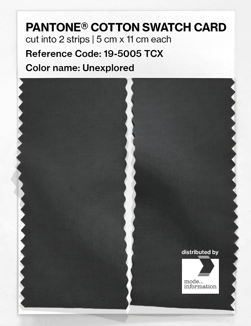 Product image 2 of the product “PANTONE® COTTON SWATCH CARD 19-5005 TCX Unexplored ”