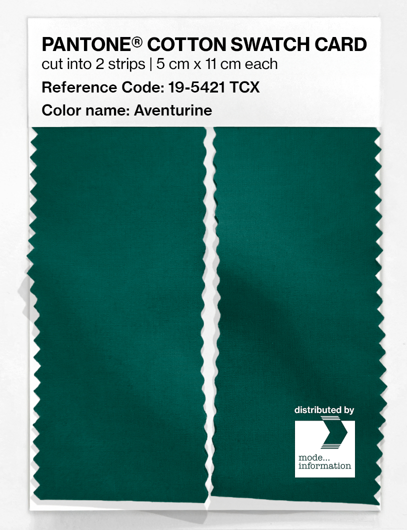 Product image 2 of the product “PANTONE® COTTON SWATCH CARD 19-5421 TCX Aventurine ”