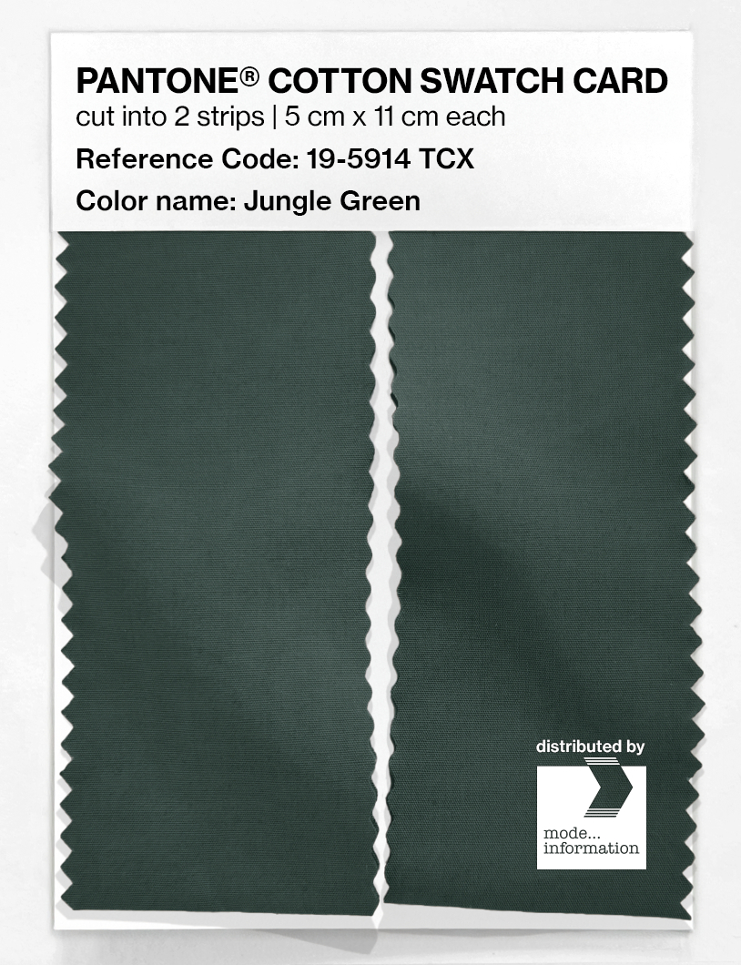 Product image 2 of the product “PANTONE® COTTON SWATCH CARD 19-5914 TCX Jungle Green ”
