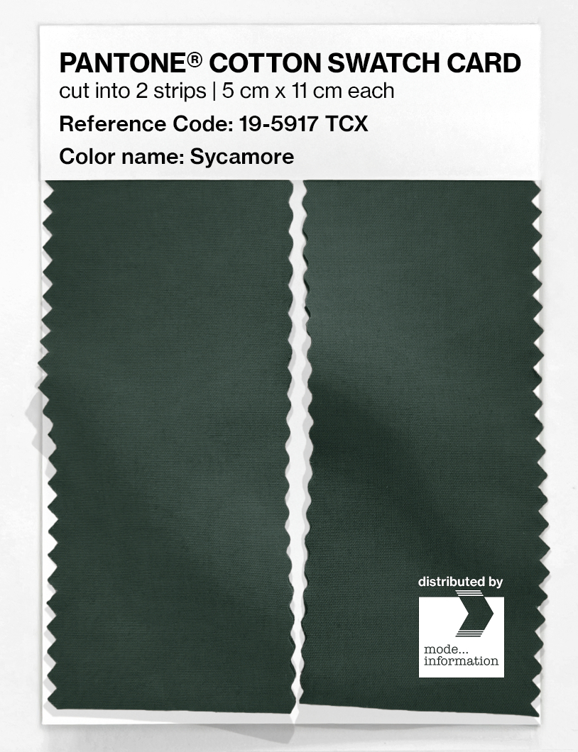 Product image 2 of the product “PANTONE® COTTON SWATCH CARD 19-5917 TCX Sycamore ”