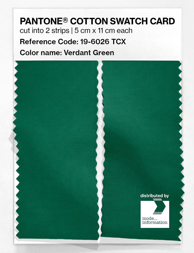 Product image 2 of the product “PANTONE® COTTON SWATCH CARD 19-6026 TCX Verdant Green ”