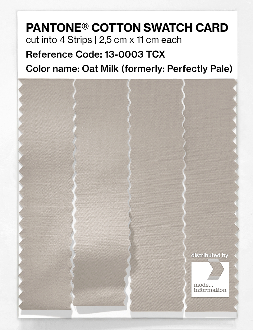Product image 3 of the product “PANTONE® COTTON SWATCH CARD 13-0003 TCX Oat Milk ”
