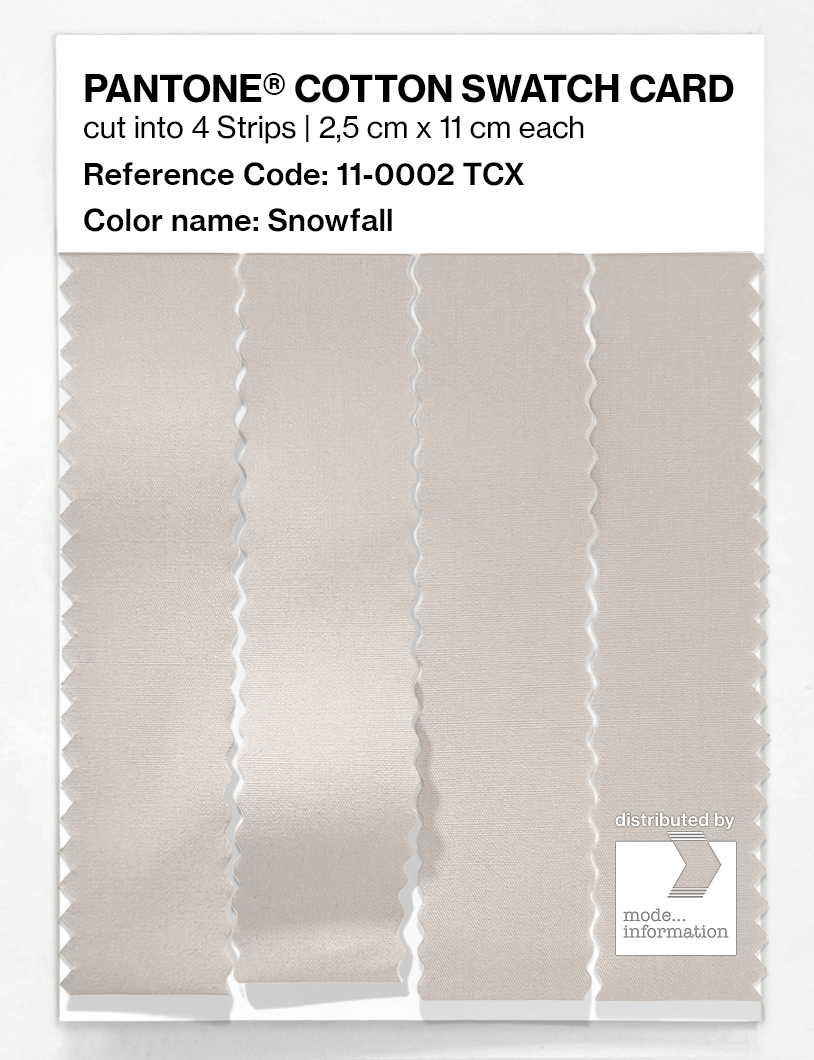 Product image 3 of the product “PANTONE® COTTON SWATCH CARD 11-0002 TCX Snowfall ”