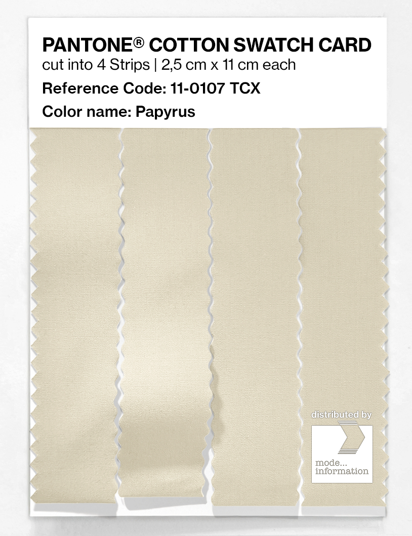 Product image 3 of the product “PANTONE® COTTON SWATCH CARD 11-0107 TCX Papyrus ”