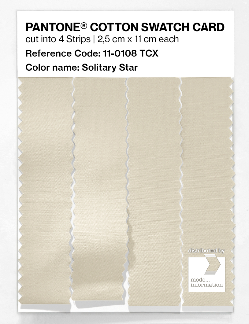 Product image 3 of the product “PANTONE® COTTON SWATCH CARD 11-0108 TCX Solitary Star ”