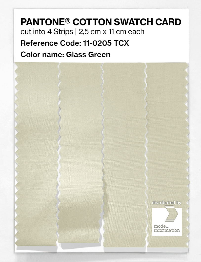 Product image 3 of the product “PANTONE® COTTON SWATCH CARD 11-0205 TCX Glass Green ”