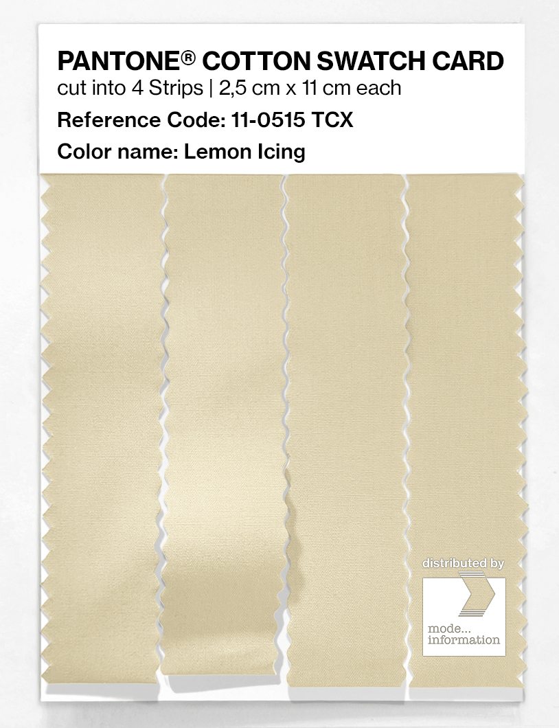 Product image 3 of the product “PANTONE® COTTON SWATCH CARD 11-0515 TCX Lemon Icing ”