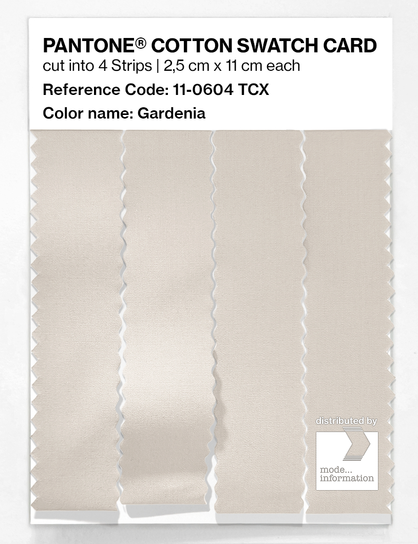 Product image 3 of the product “PANTONE® COTTON SWATCH CARD 11-0604 TCX Gardenia ”