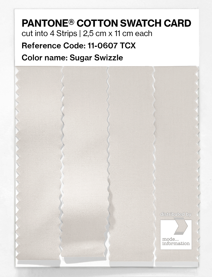 Product image 3 of the product “PANTONE® COTTON SWATCH CARD 11-0607 TCX Sugar Swizzle ”