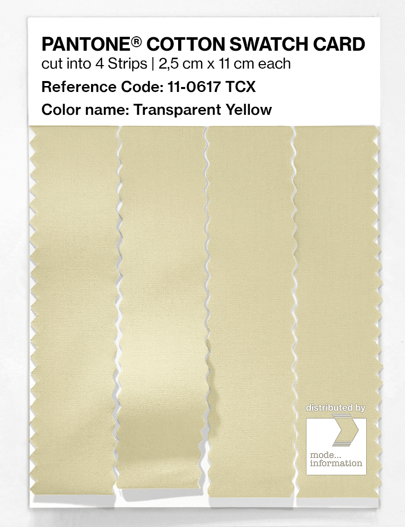 Product image 3 of the product “PANTONE® COTTON SWATCH CARD 11-0617 TCX Transparent Yellow ”