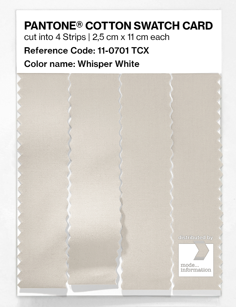 Product image 3 of the product “PANTONE® COTTON SWATCH CARD 11-0701 TCX Whisper White ”