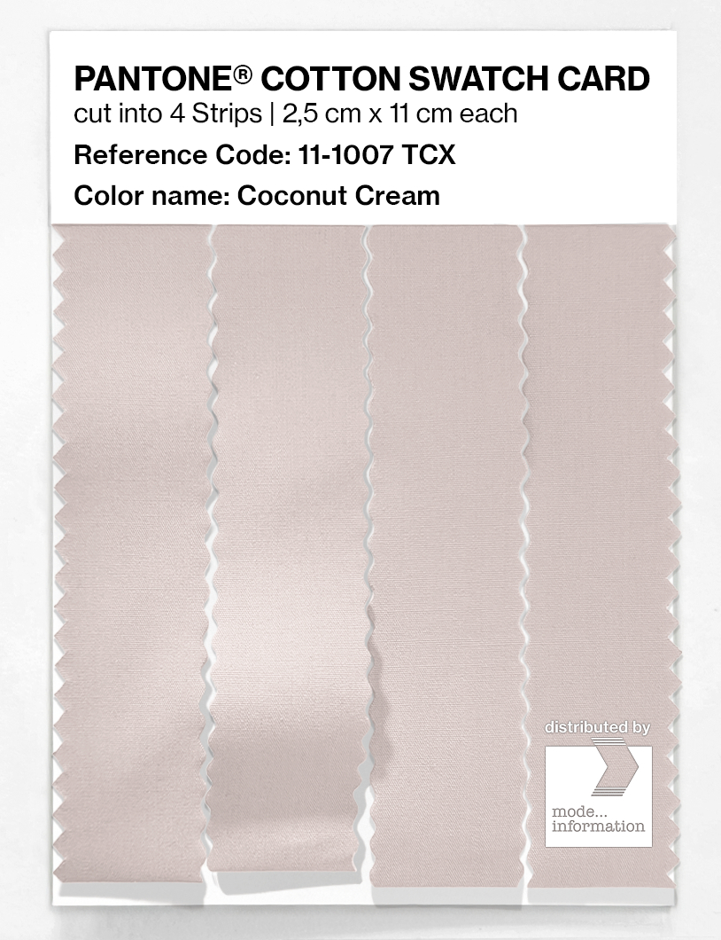 Product image 3 of the product “PANTONE® COTTON SWATCH CARD 11-1007 TCX Coconut Cream ”