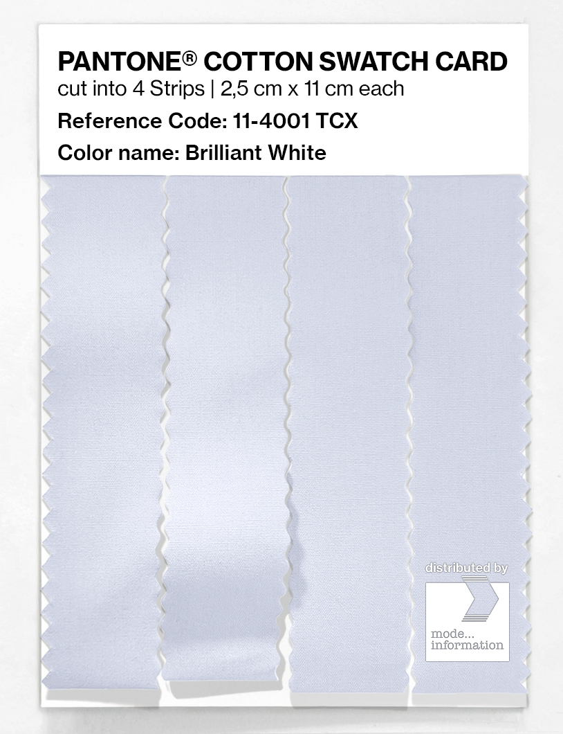 Product image 3 of the product “PANTONE® COTTON SWATCH CARD 11-4001 TCX Brilliant White ”