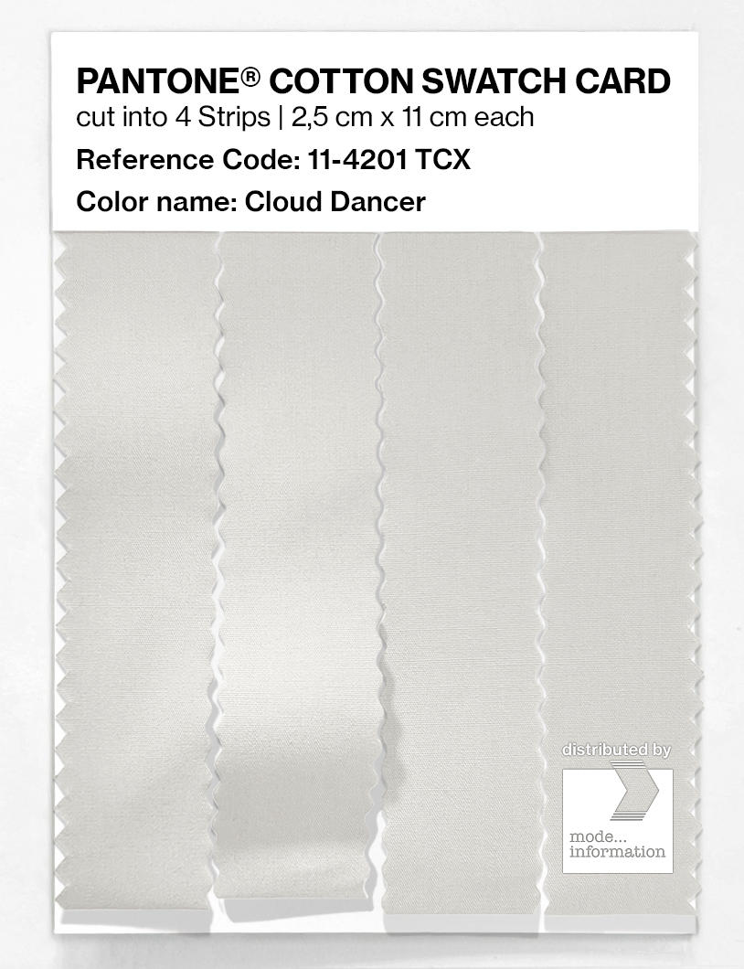 Product image 3 of the product “PANTONE® COTTON SWATCH CARD 11-4201 TCX Cloud Dancer ”