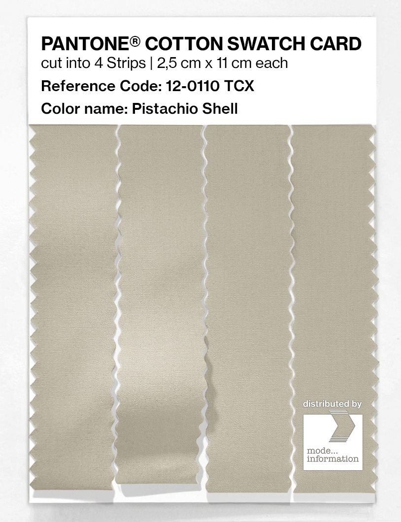 Product image 3 of the product “PANTONE® COTTON SWATCH CARD 12-0110 TCX Pistachio Shell ”