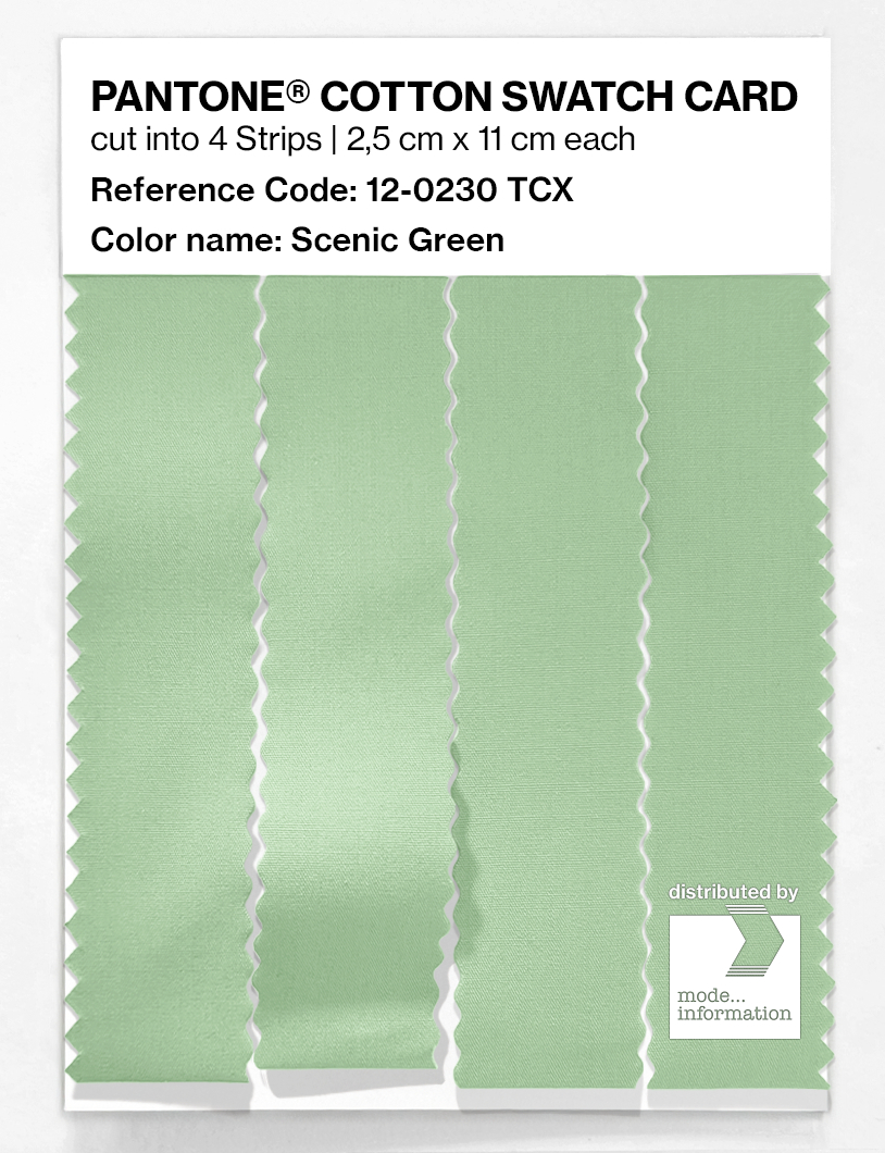 Product image 3 of the product “PANTONE® COTTON SWATCH CARD 12-0230 TCX Scenic Green ”