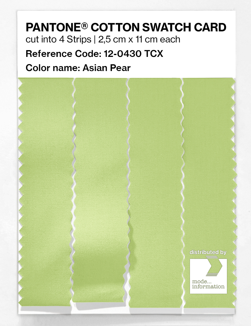 Product image 3 of the product “PANTONE® COTTON SWATCH CARD 12-0430 TCX Asian Pear ”