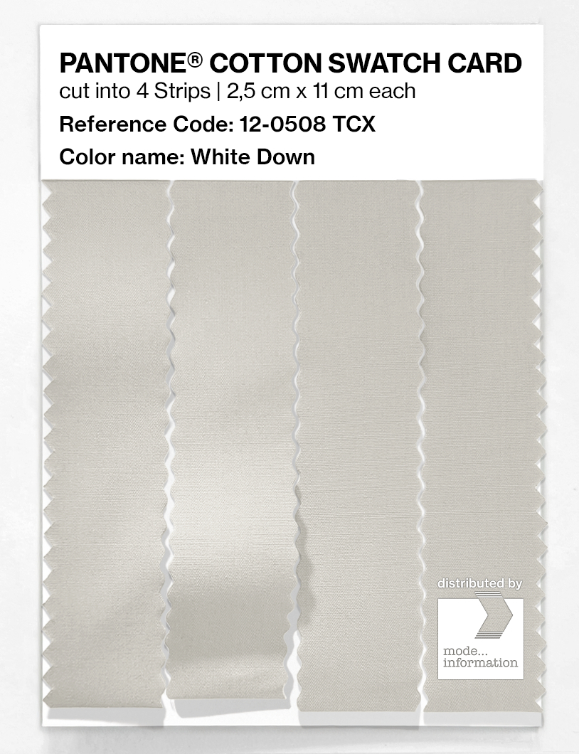 Product image 3 of the product “PANTONE® COTTON SWATCH CARD 12-0508 TCX White Down ”