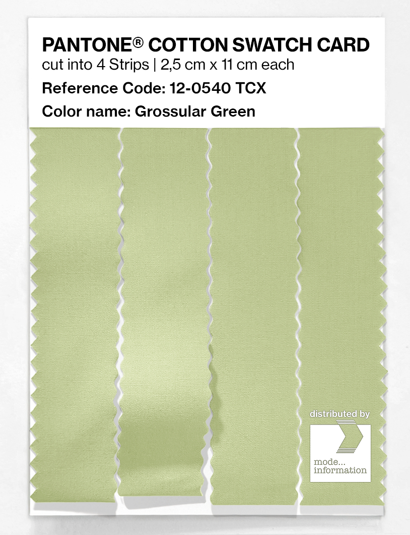 Product image 3 of the product “PANTONE® COTTON SWATCH CARD 12-0540 TCX Grossular Green ”
