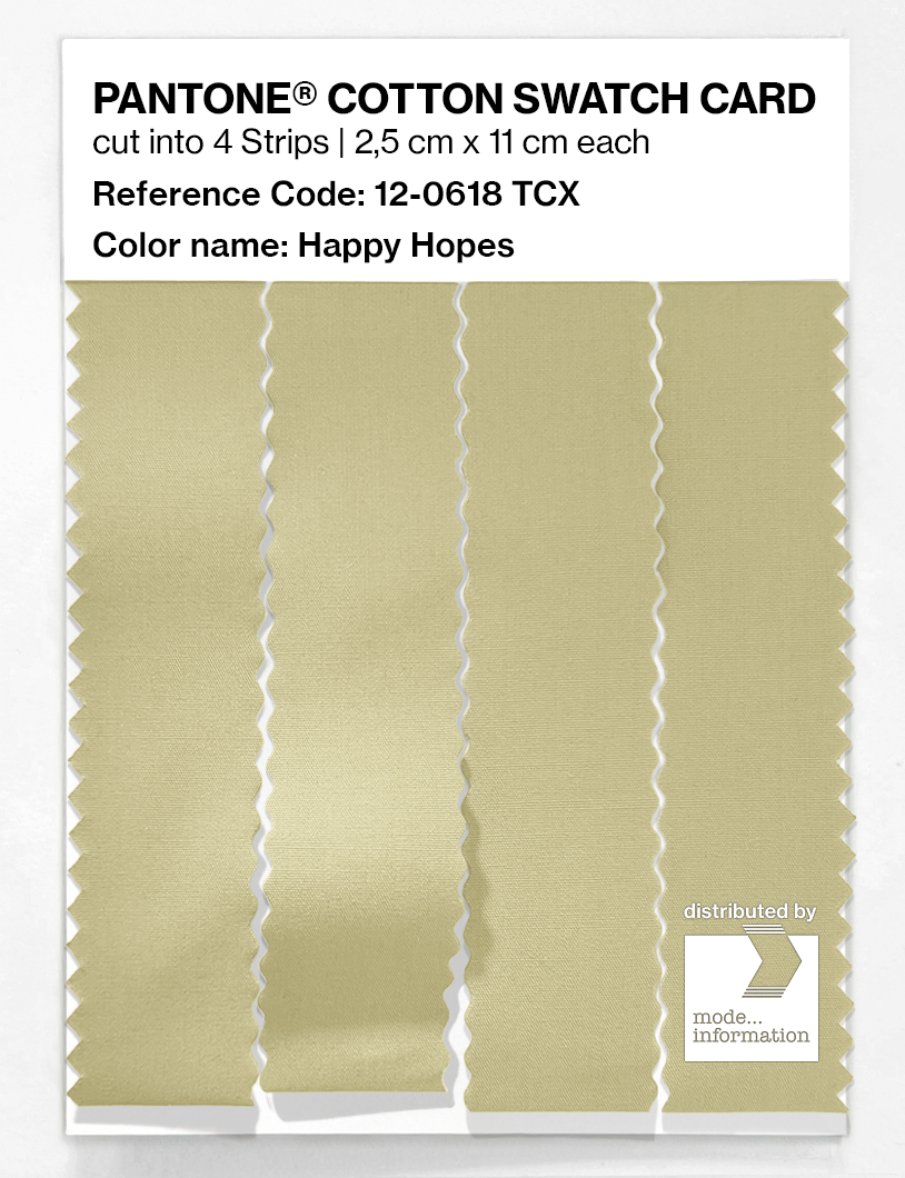 Product image 3 of the product “PANTONE® COTTON SWATCH CARD 12-0618 TCX Happy Hopes ”