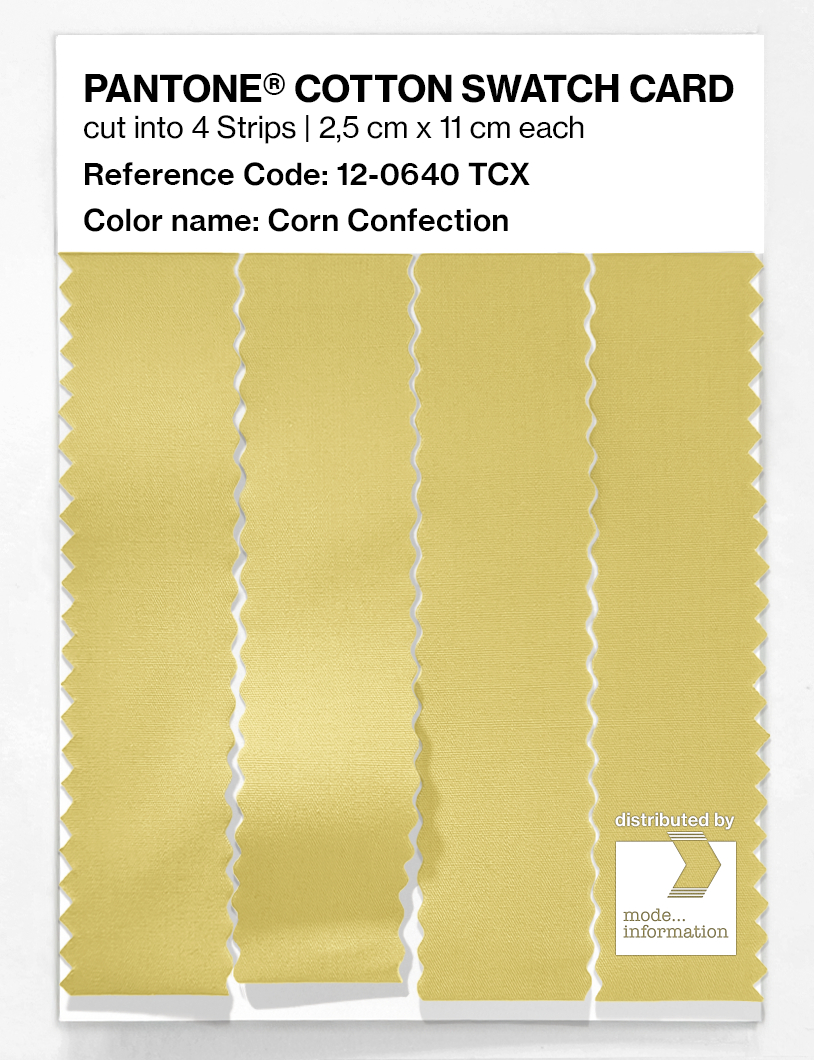Product image 3 of the product “PANTONE® COTTON SWATCH CARD 12-0640 TCX Corn Confection ”