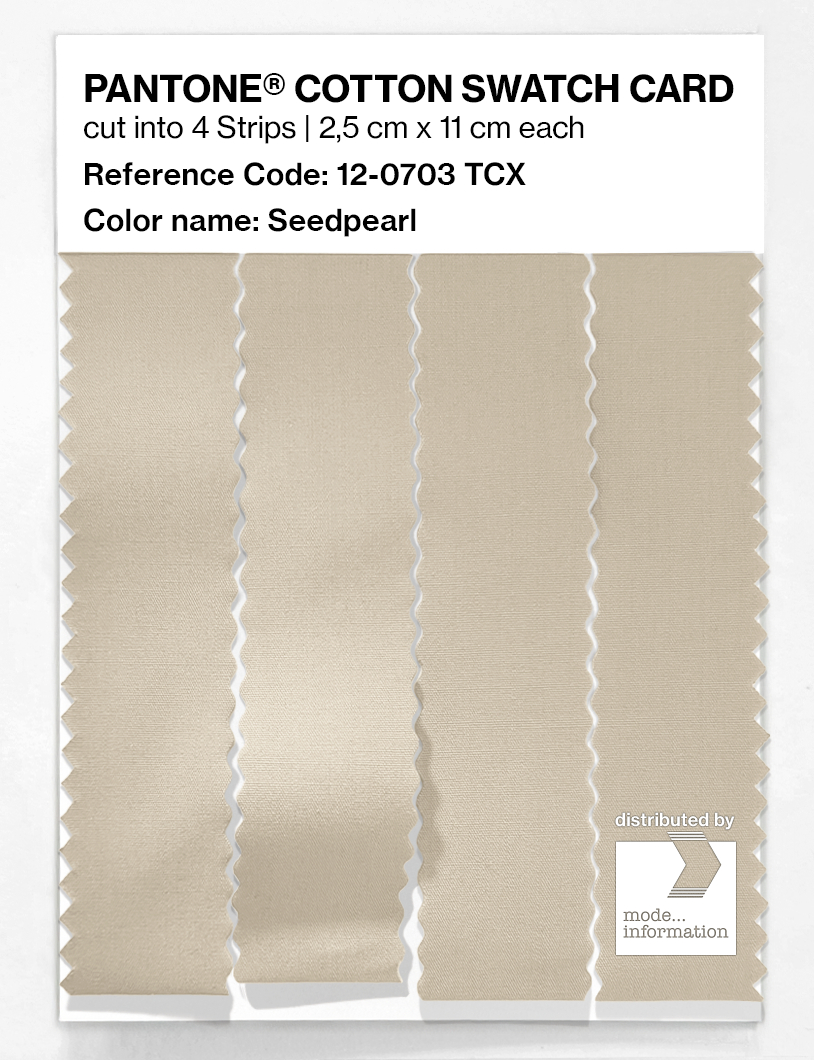 Product image 3 of the product “PANTONE® COTTON SWATCH CARD 12-0703 TCX Seedpearl ”