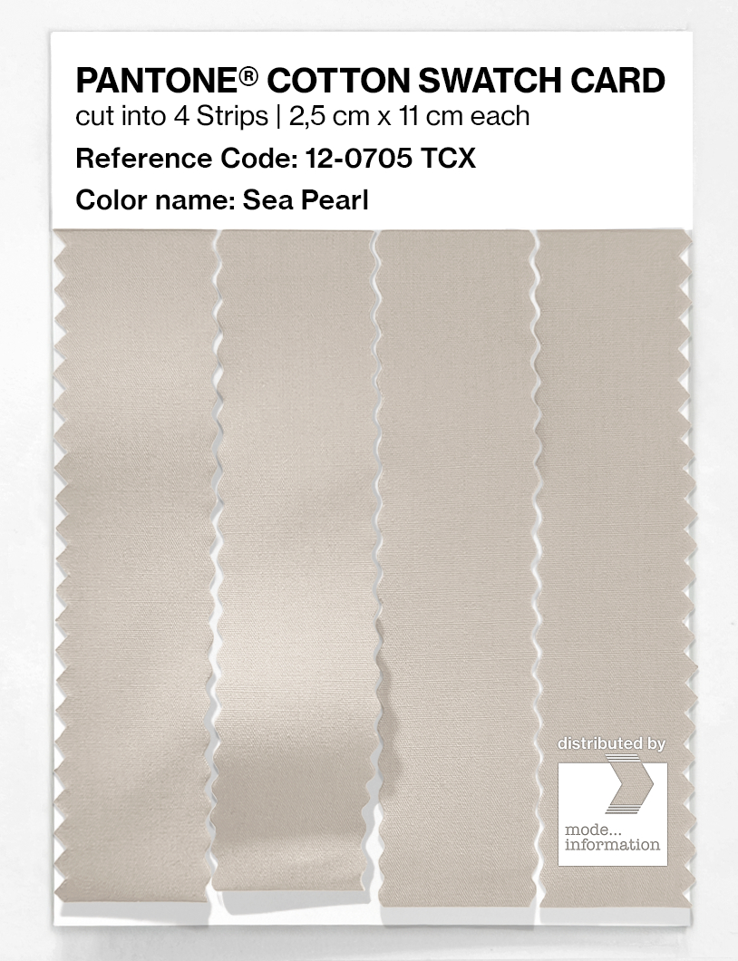 Product image 3 of the product “PANTONE® COTTON SWATCH CARD 12-0705 TCX Sea Pearl ”