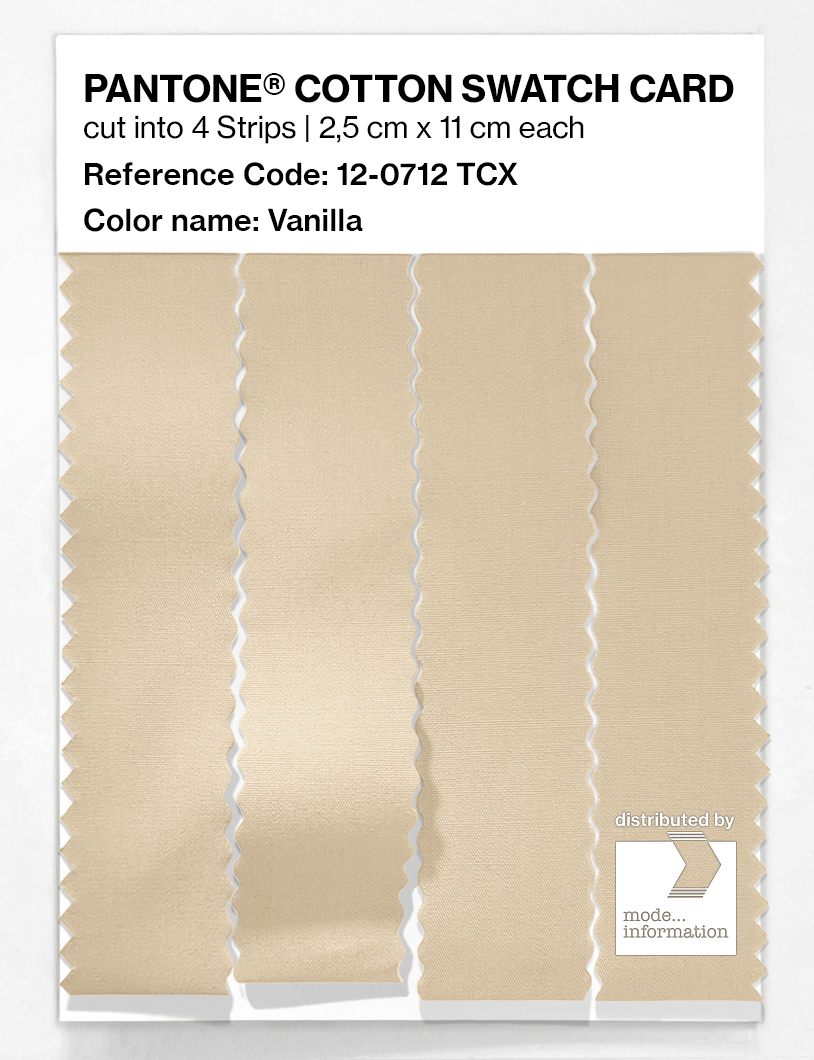Product image 3 of the product “PANTONE® COTTON SWATCH CARD 12-0712 TCX Vanilla ”