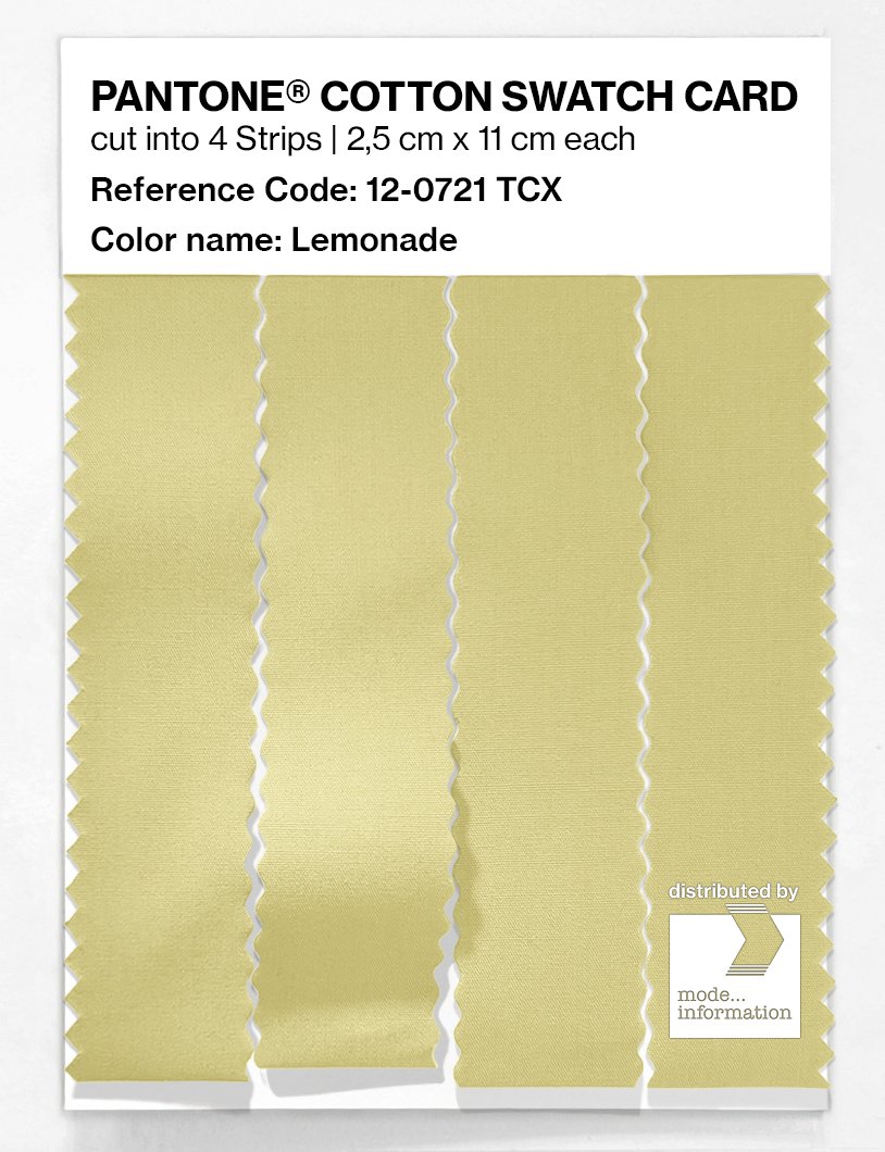 Product image 3 of the product “PANTONE® COTTON SWATCH CARD 12-0721 TCX Lemonade ”