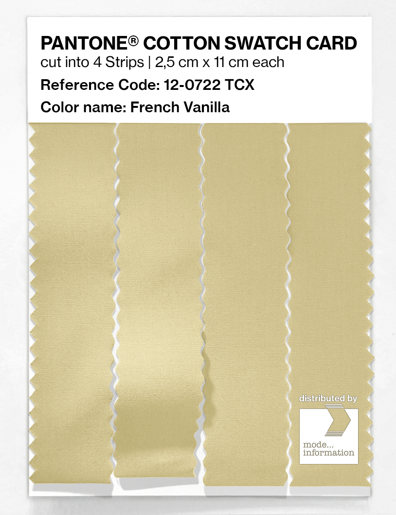 Product image 3 of the product “PANTONE® COTTON SWATCH CARD 12-0722 TCX French Vanilla ”