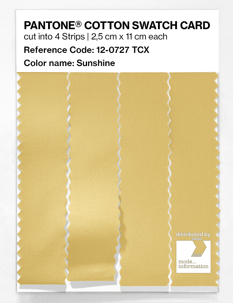 Product image 3 of the product “PANTONE® COTTON SWATCH CARD 12-0727 TCX Sunshine ”