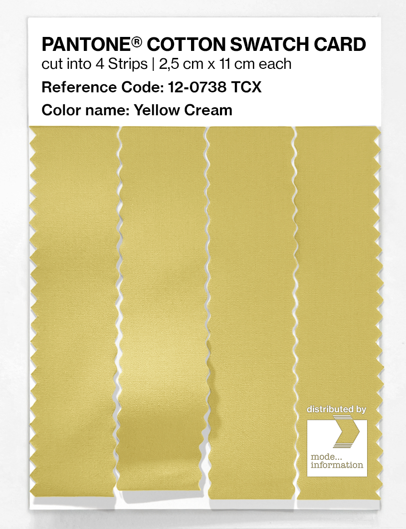 Product image 3 of the product “PANTONE® COTTON SWATCH CARD 12-0738 TCX Yellow Cream ”
