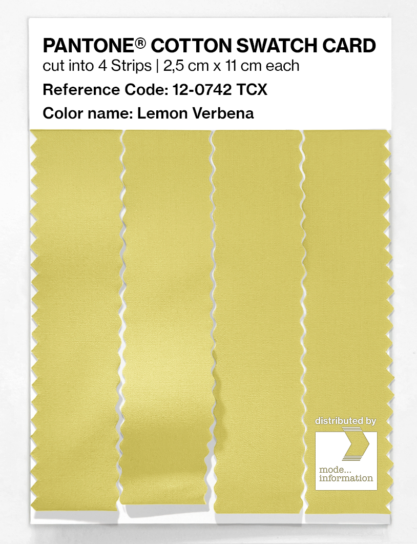 Product image 3 of the product “PANTONE® COTTON SWATCH CARD 12-0742 TCX Lemon Verbena ”