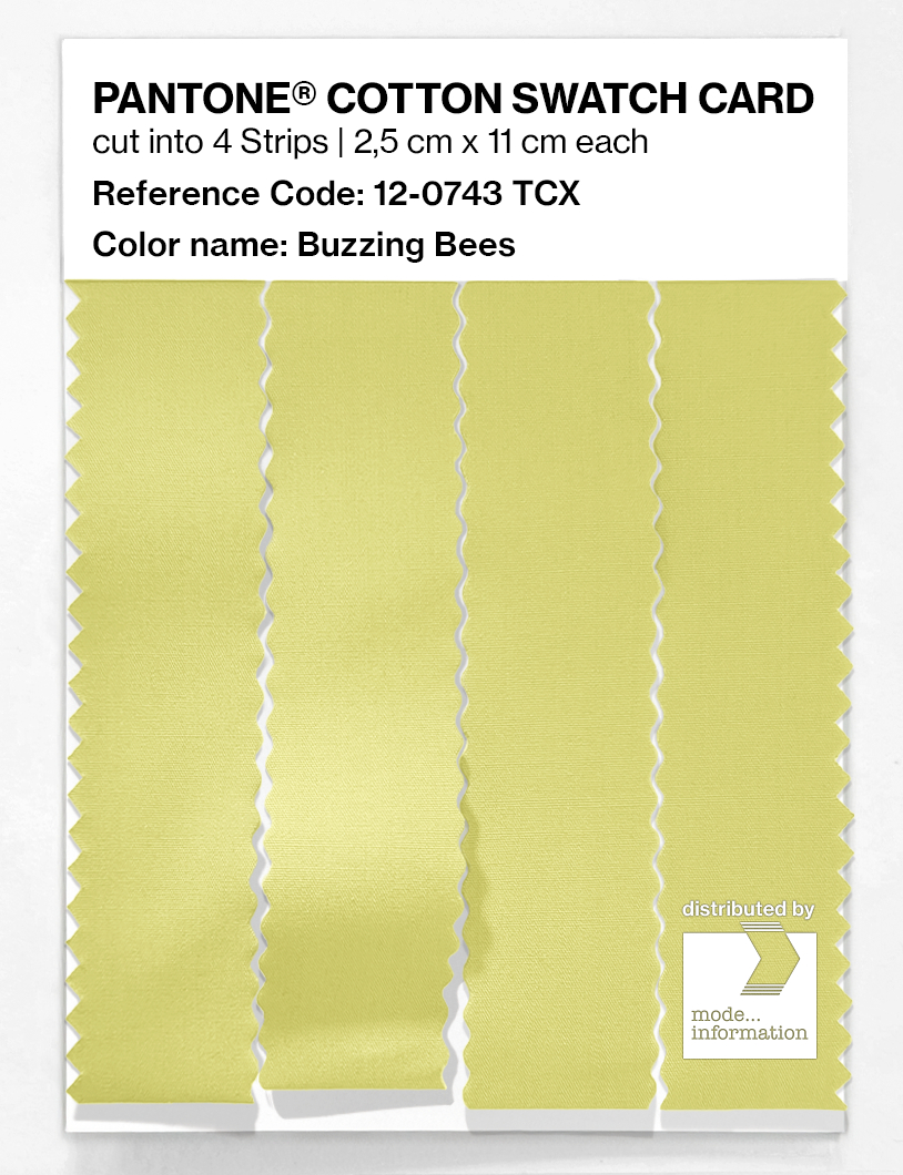 Product image 3 of the product “PANTONE® COTTON SWATCH CARD 12-0743 TCX Buzzing Bees ”