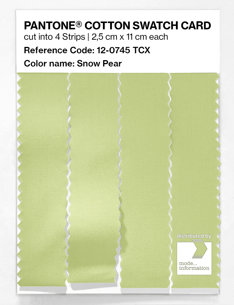 Product image 3 of the product “PANTONE® COTTON SWATCH CARD 12-0745 TCX Snow Pear ”