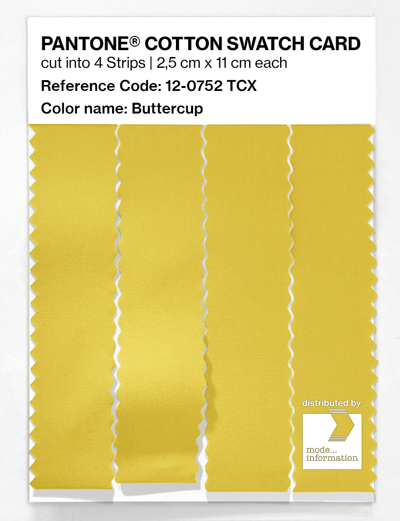 Product image 3 of the product “PANTONE® COTTON SWATCH CARD 12-0752 TCX Buttercup ”