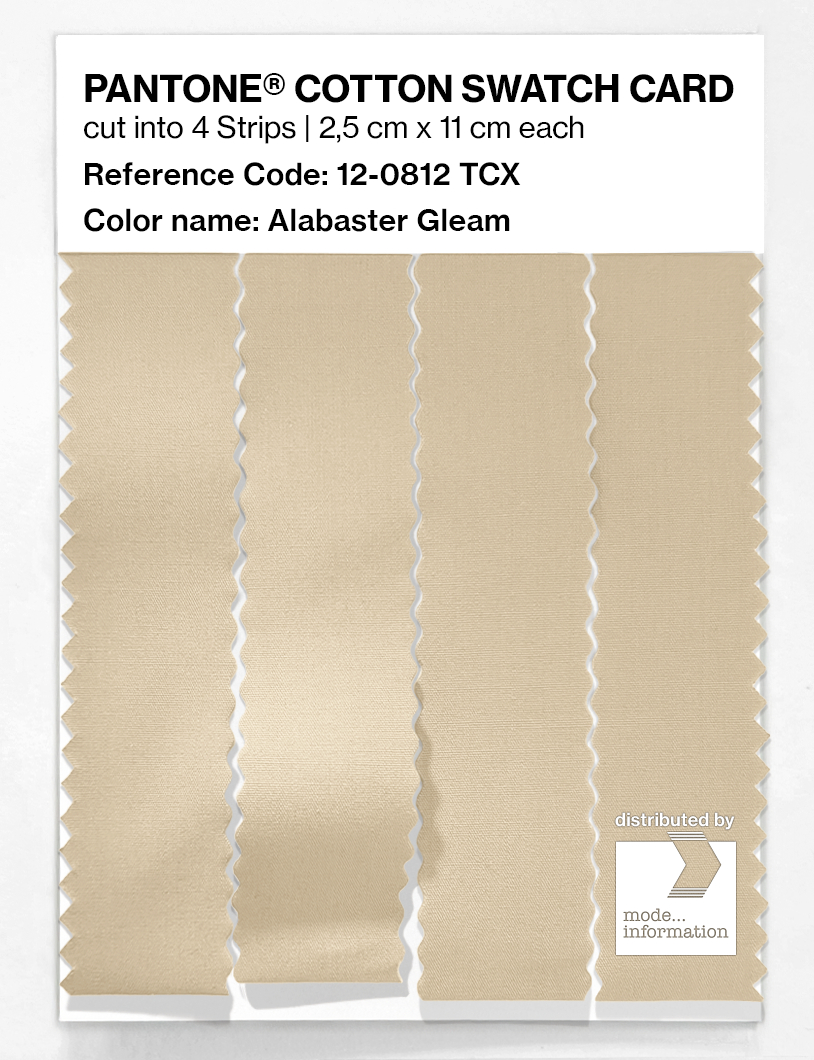 Artikelbild 3 des Artikels “PANTONE® COTTON SWATCH CARD 12-0812 TCX Alabaster Gleam “
