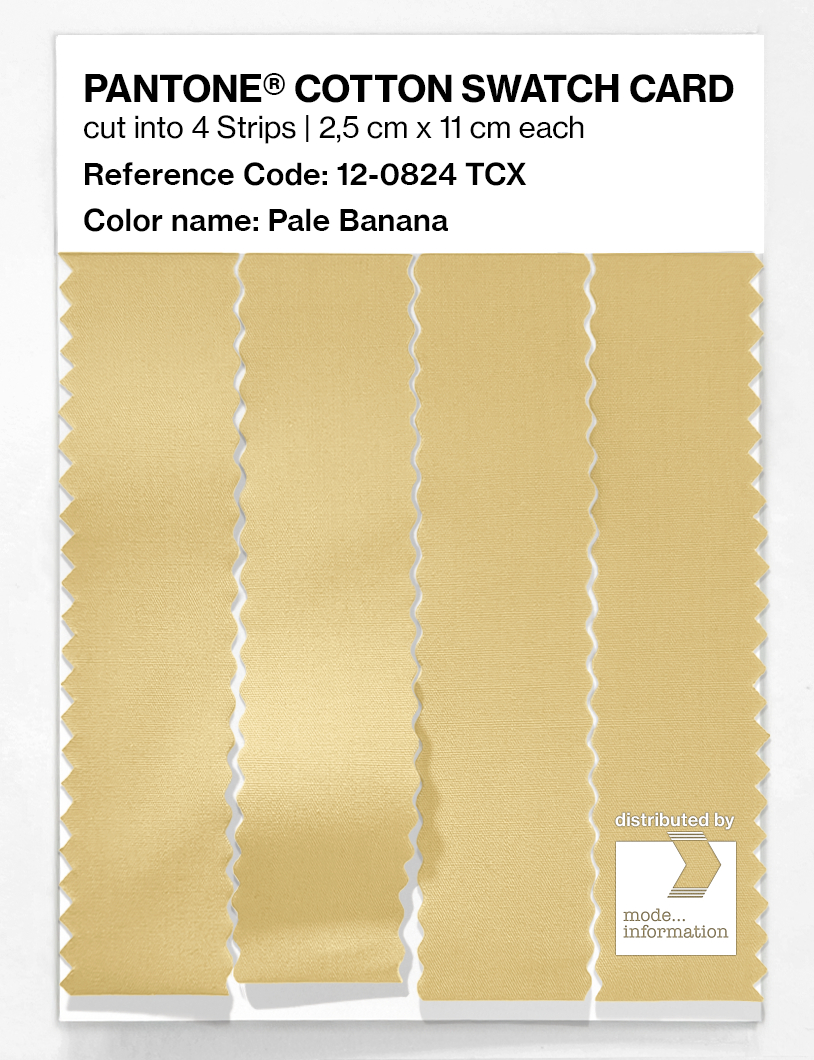 Product image 3 of the product “PANTONE® COTTON SWATCH CARD 12-0824 TCX Pale Banana ”