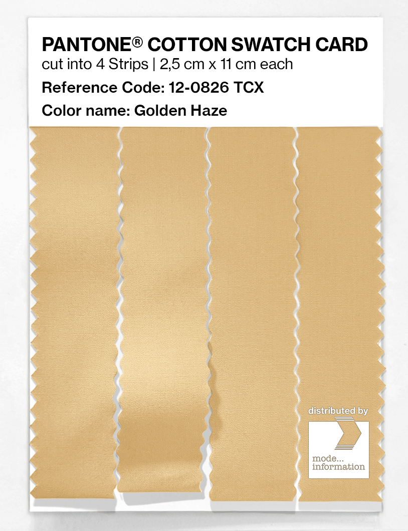Artikelbild 3 des Artikels “PANTONE® COTTON SWATCH CARD 12-0826 TCX Golden Haze “