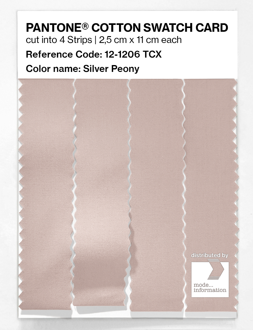 Product image 3 of the product “PANTONE® COTTON SWATCH CARD 12-1206 TCX Silver Peony ”